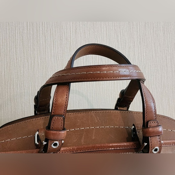 Coach Hamilton Burnished Glove Tanned Genuine Leather Satchel Handbag Like New - Picture 7 of 16